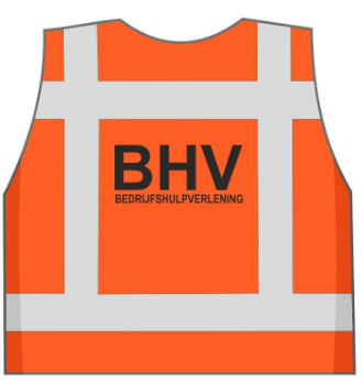 Veiligheidsvest met opdruk BHV Oranje XL-XXL